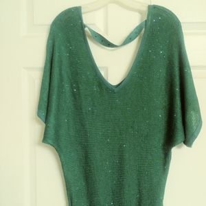 Baby Phat green glitter top